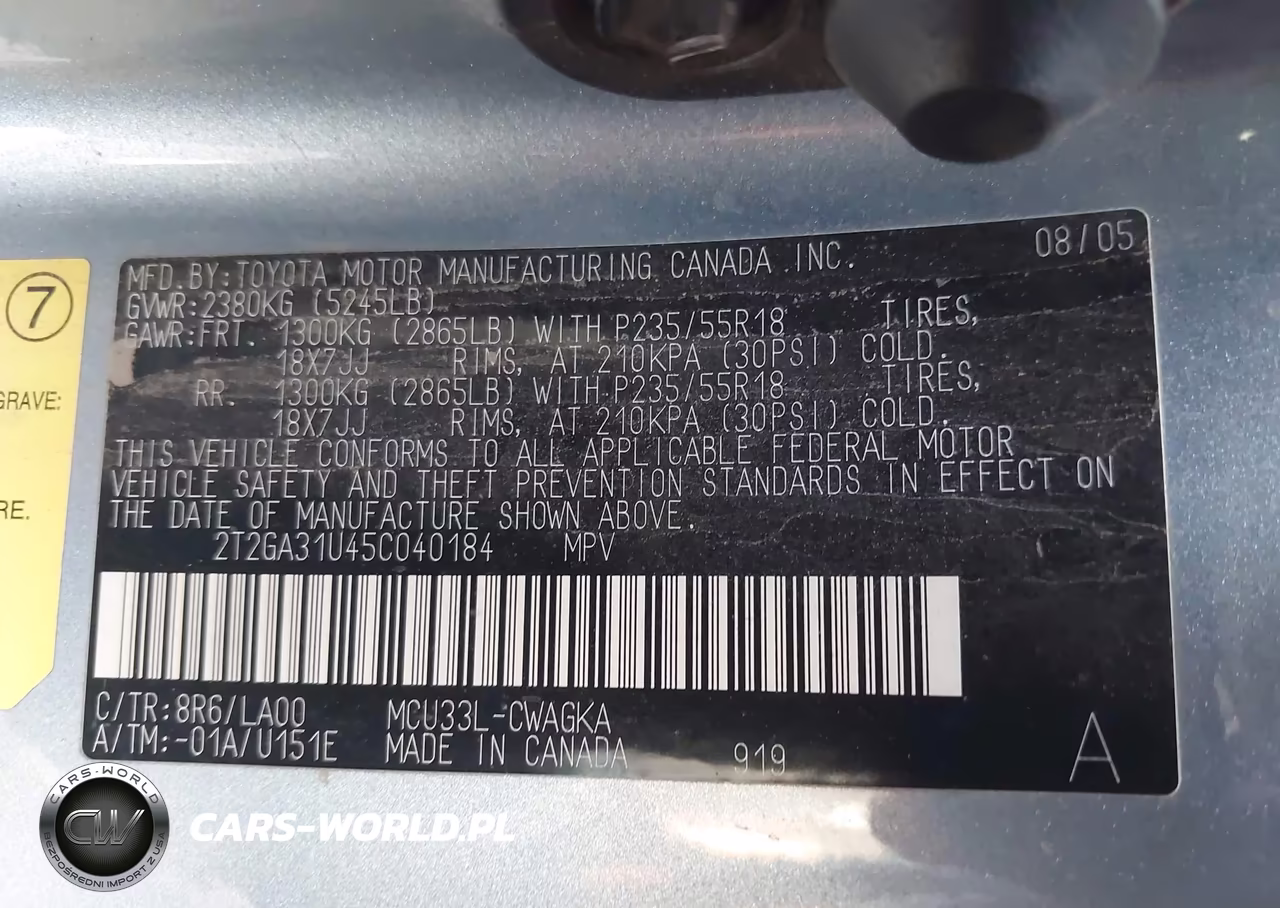 2005 Lexus Rx 330 VIN:2T2GA31U45C040184 - 9
