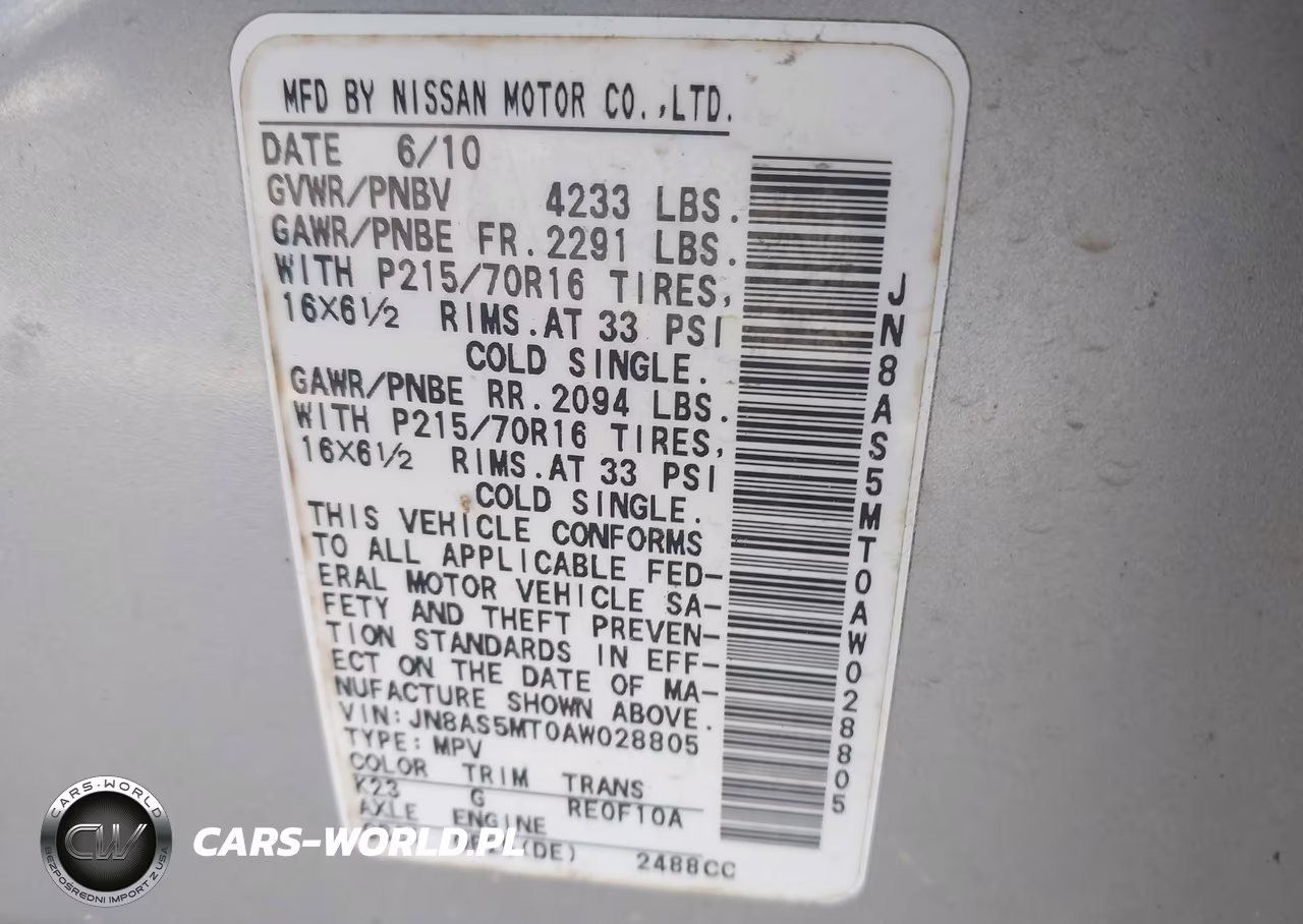 2010 Nissan Rogue S VIN:JN8AS5MT0AW028805 - 9
