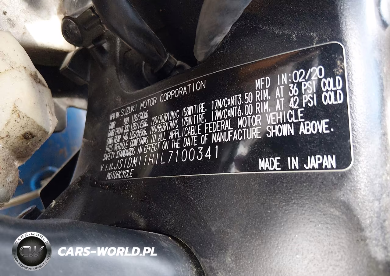 2020 Suzuki Gsx-R1000 R VIN:JS1DM11H1L7100341 - 10