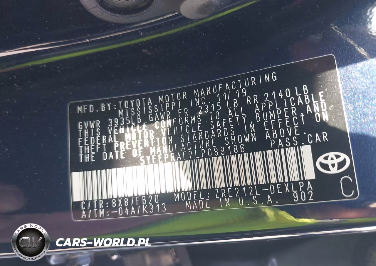 2020 Toyota Corolla Le VIN:5YFEPRAE7LP089186 - 9