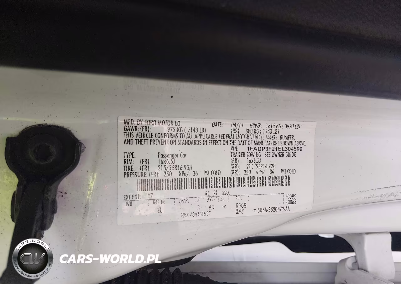 2014 Ford Focus Se VIN:1FADP3F21EL304599 - 9