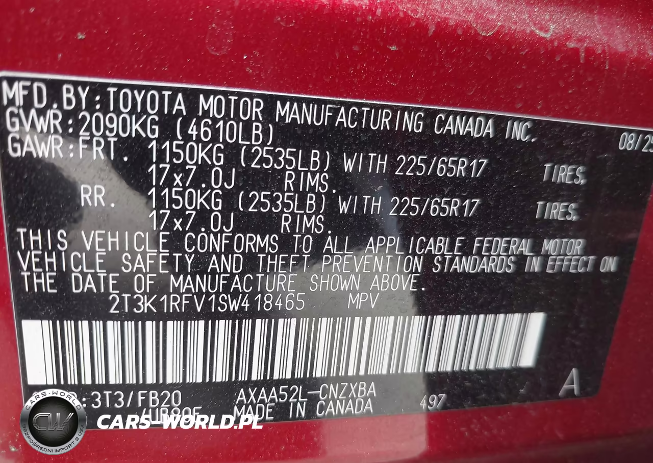 2025 Toyota Rav4 Le VIN:2T3K1RFV1SW418465 - 9