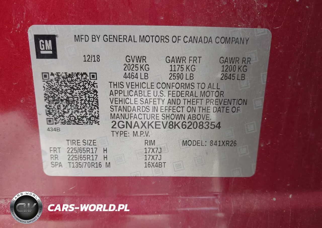 2019 Chevrolet Equinox Lt VIN:2GNAXKEV8K6208354 - 9