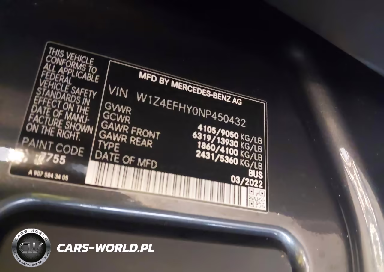 2022 Mercedes-Benz Sprinter 2500 Standard Roof V6 VIN:W1Z4EFHY0NP450432 - 9