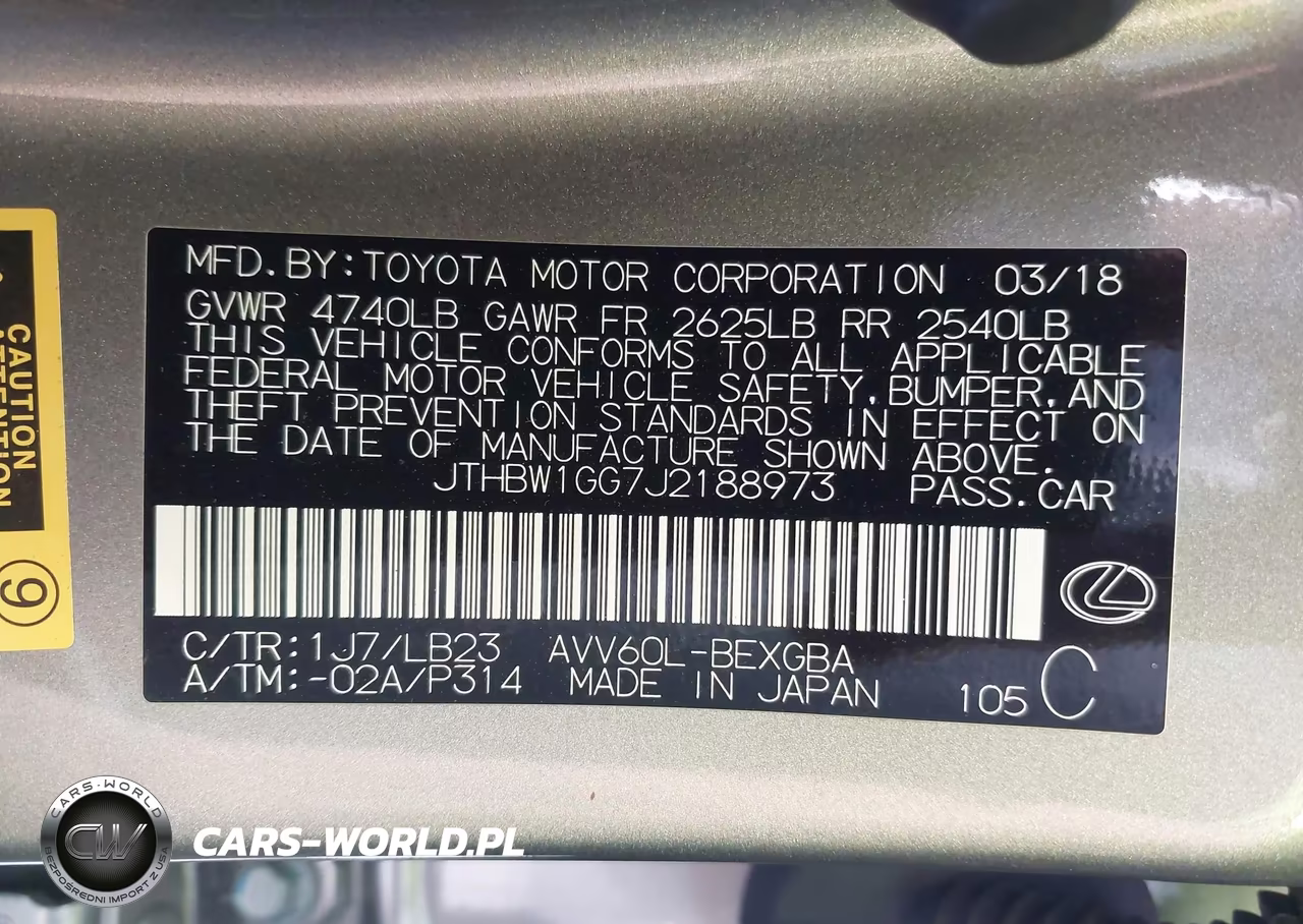 2018 Lexus Es 300H VIN:JTHBW1GG7J2188973 - 9