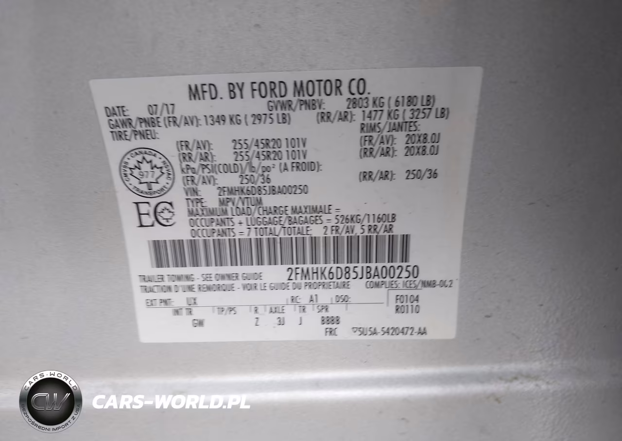 2018 Ford Flex Limited VIN:2FMHK6D85JBA00250 - 9