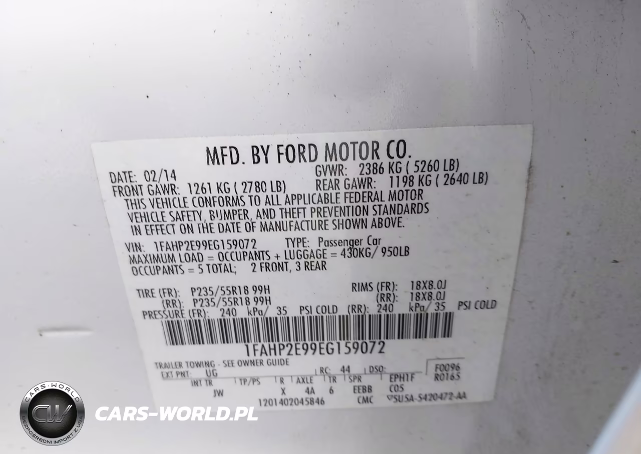 2014 Ford Taurus Sel VIN:1FAHP2E99EG159072 - 9