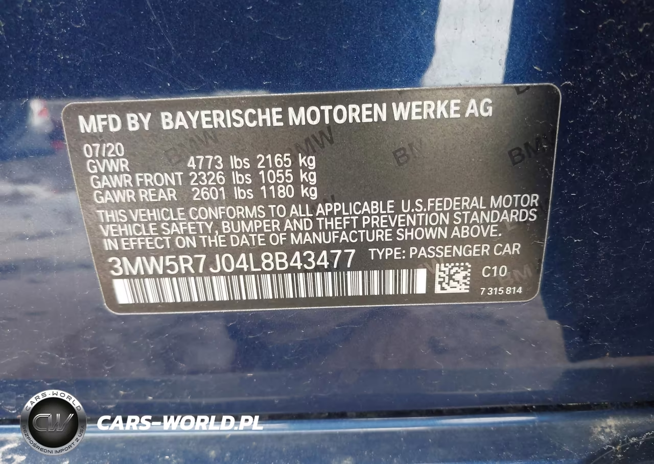 2020 BMW 330I xDrive VIN:3MW5R7J04L8B43477 - 9