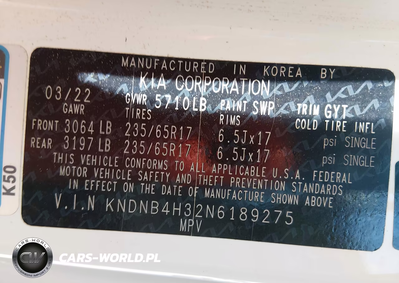 2022 Kia Carnival Mpv Lx Seat Package VIN:KNDNB4H32N6189275 - 9