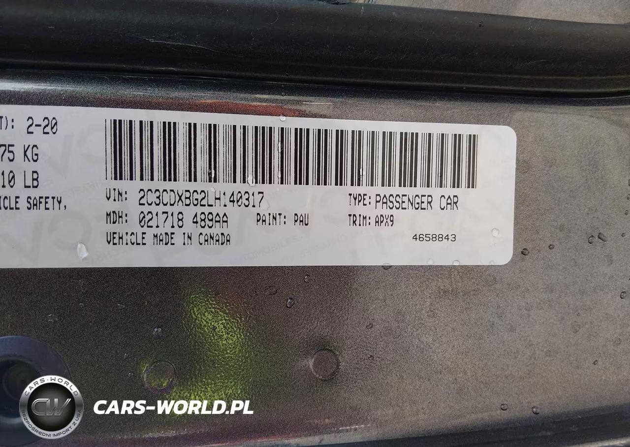 2020 Dodge Charger Sxt Rwd VIN:2C3CDXBG2LH140317 - 9