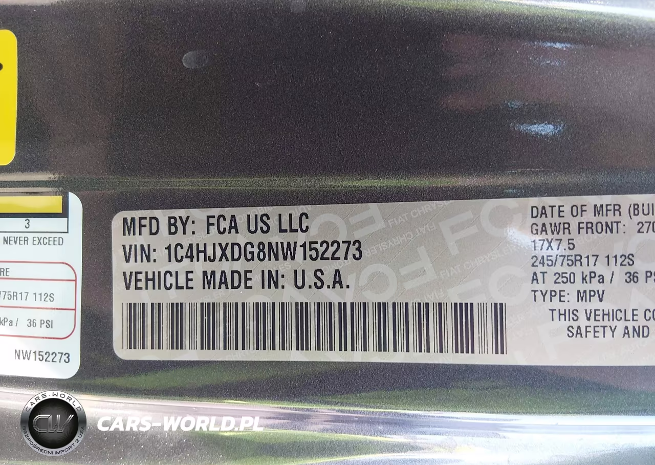 2022 Jeep Wrangler Unlimited Sport S 4X4 VIN:1C4HJXDG8NW152273 - 9