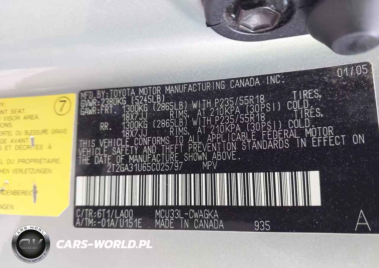 2005 Lexus Rx 330 VIN:2T2GA31U65C025797 - 9