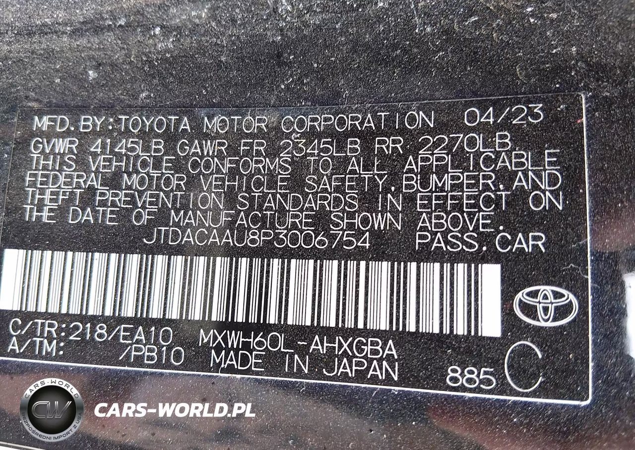 2023 Toyota Prius Xle VIN:JTDACAAU8P3006754 - 9
