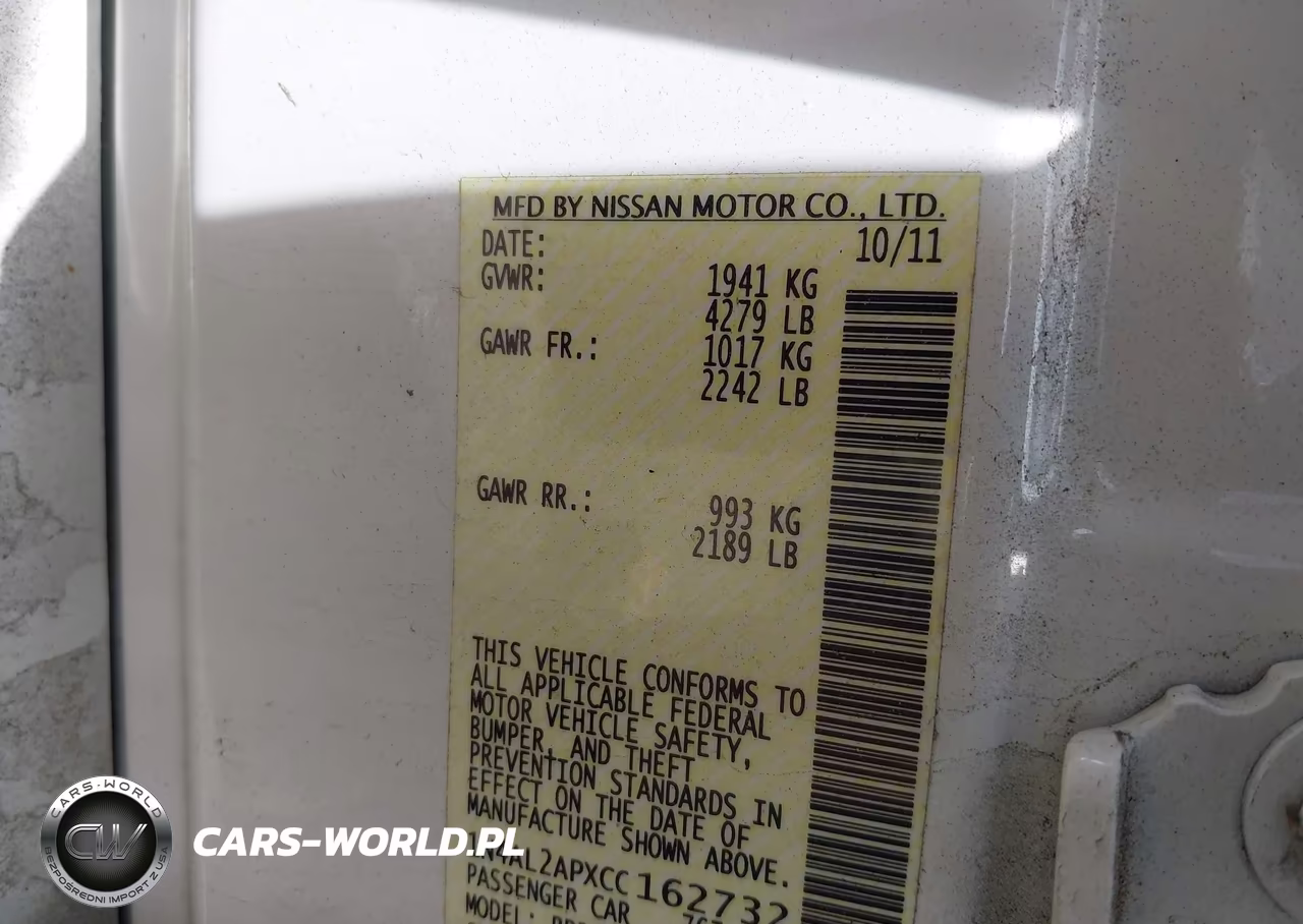 2012 Nissan Altima 2.5 S VIN:1N4AL2APXCC162732 - 9