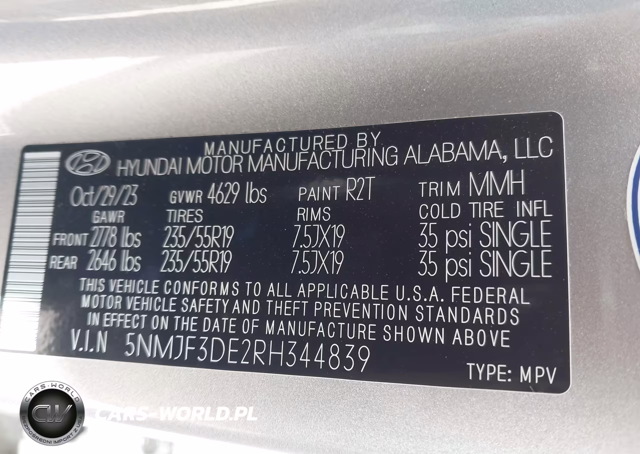 2024 Hyundai Tucson Sel VIN:5NMJF3DE2RH344839 - 9