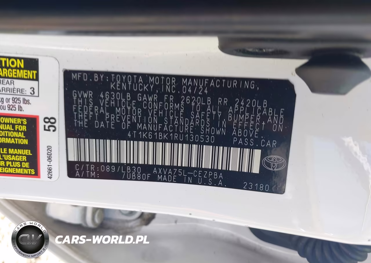 2024 Toyota Camry Xse VIN:4T1K61BK1RU130530 - 9