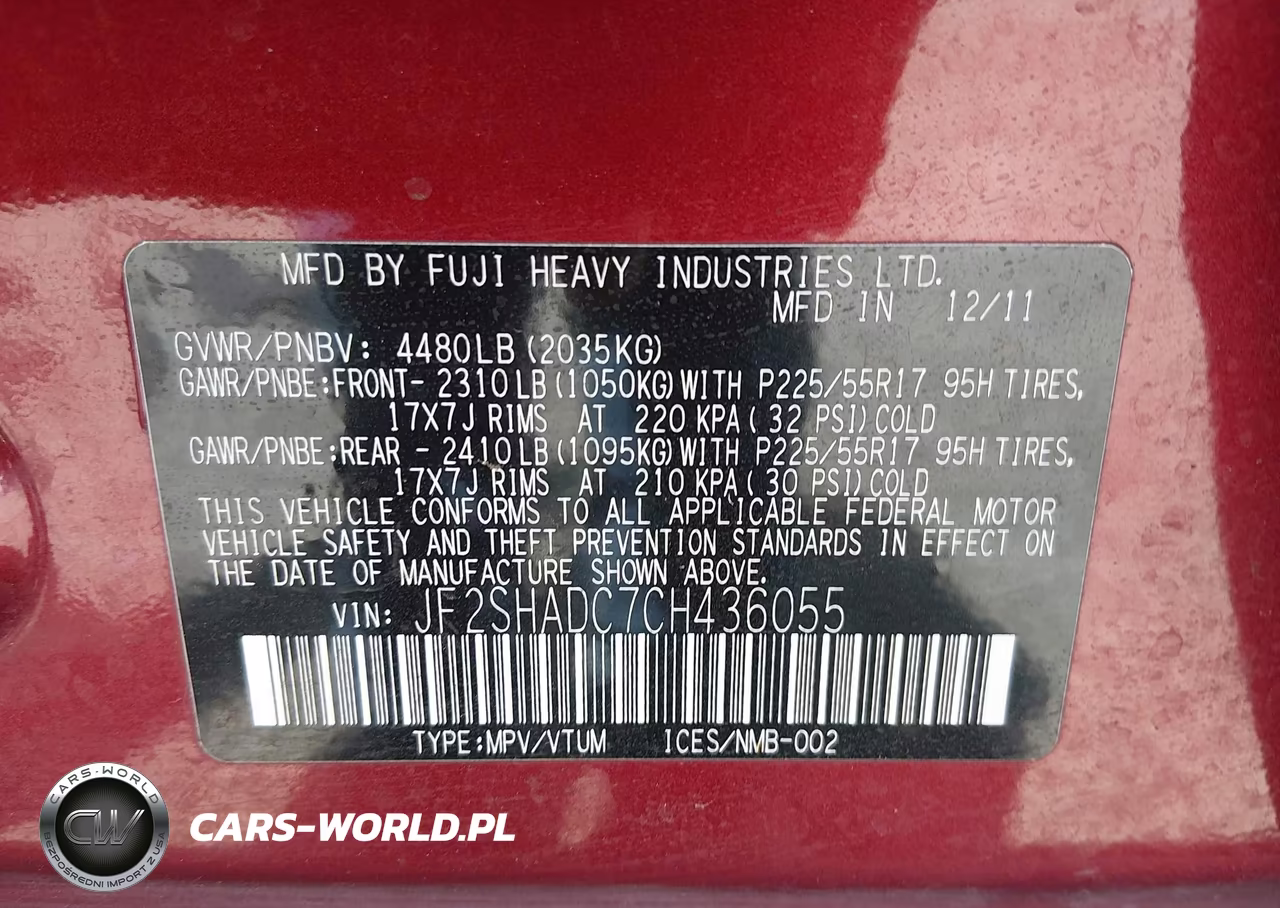 2012 Subaru Forester 2.5X Premium VIN:JF2SHADC7CH436055 - 9