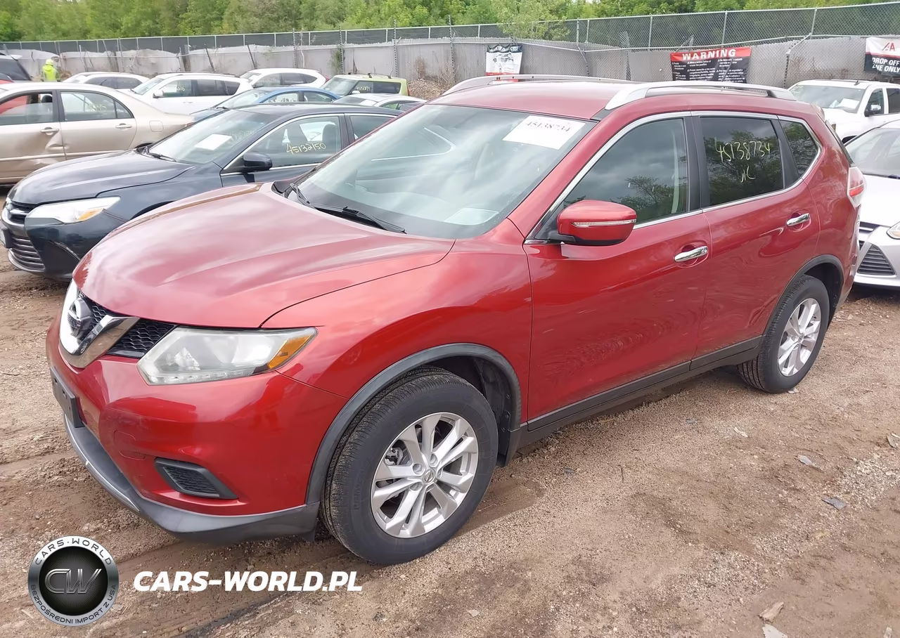 2015 Nissan Rogue Sv VIN:KNMAT2MVXFP558161 - 2