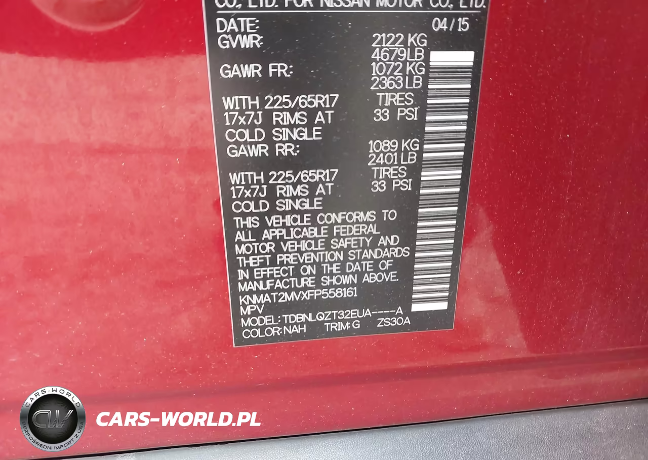 2015 Nissan Rogue Sv VIN:KNMAT2MVXFP558161 - 9