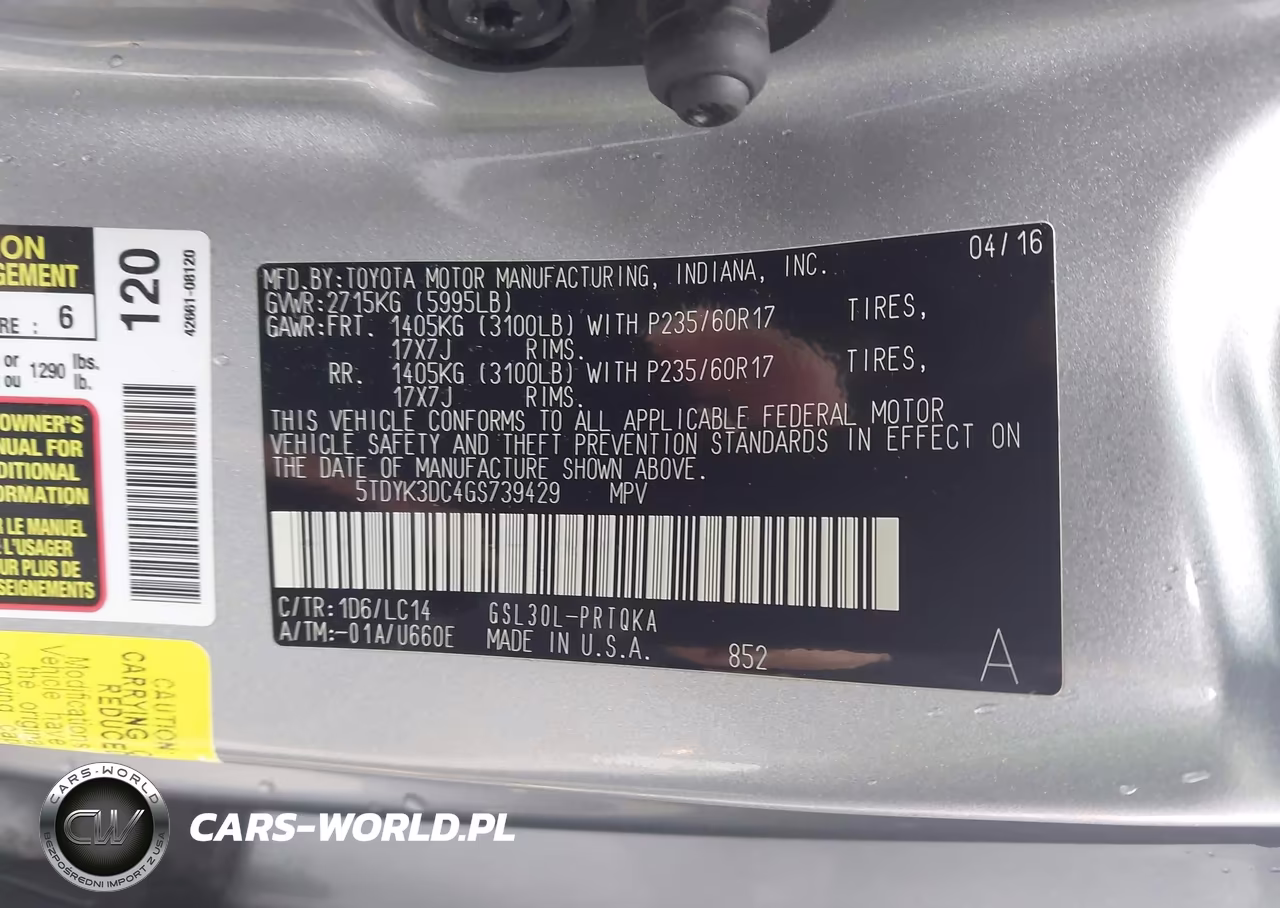 2016 Toyota Sienna Xle Premium 8 Passenger VIN:5TDYK3DC4GS739429 - 9