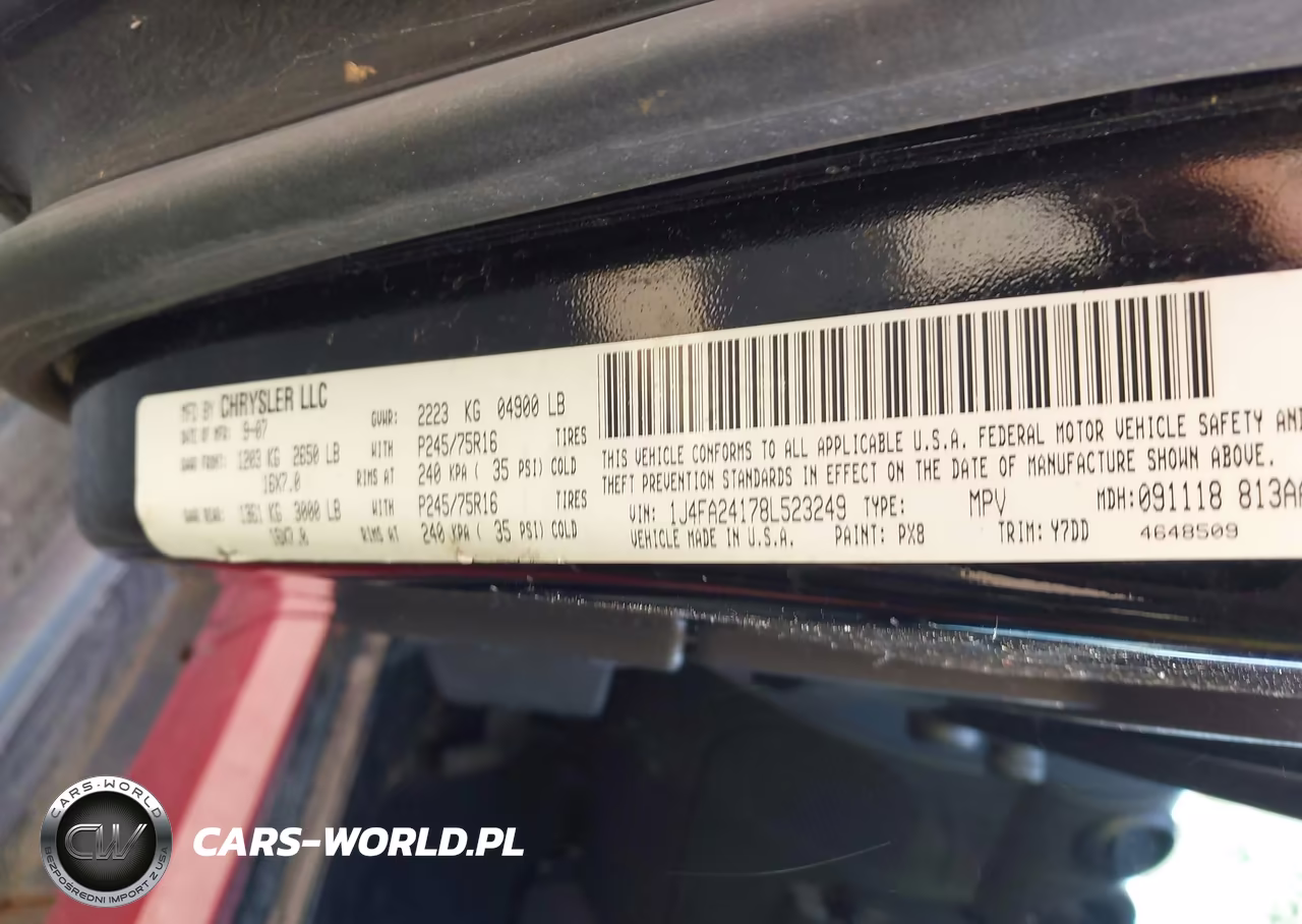 2008 Jeep Wrangler X VIN:1J4FA24178L523249 - 9