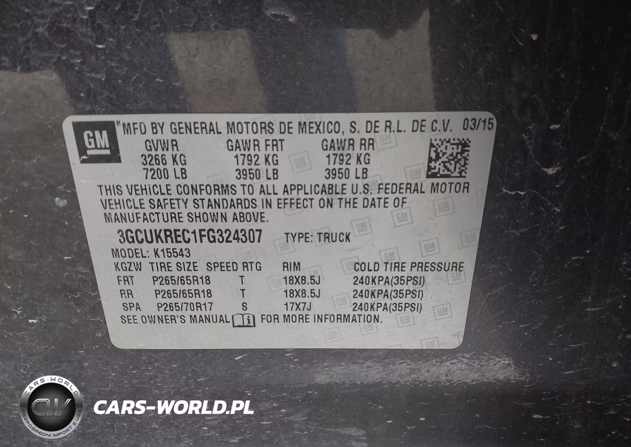 2015 Chevrolet Silverado 1500 1Lt VIN:3GCUKREC1FG324307 - 9
