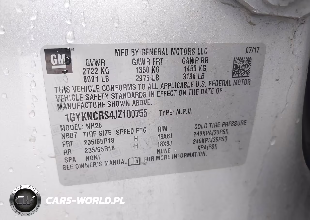 2018 Cadillac Xt5 Luxury VIN:1GYKNCRS4JZ100755 - 9