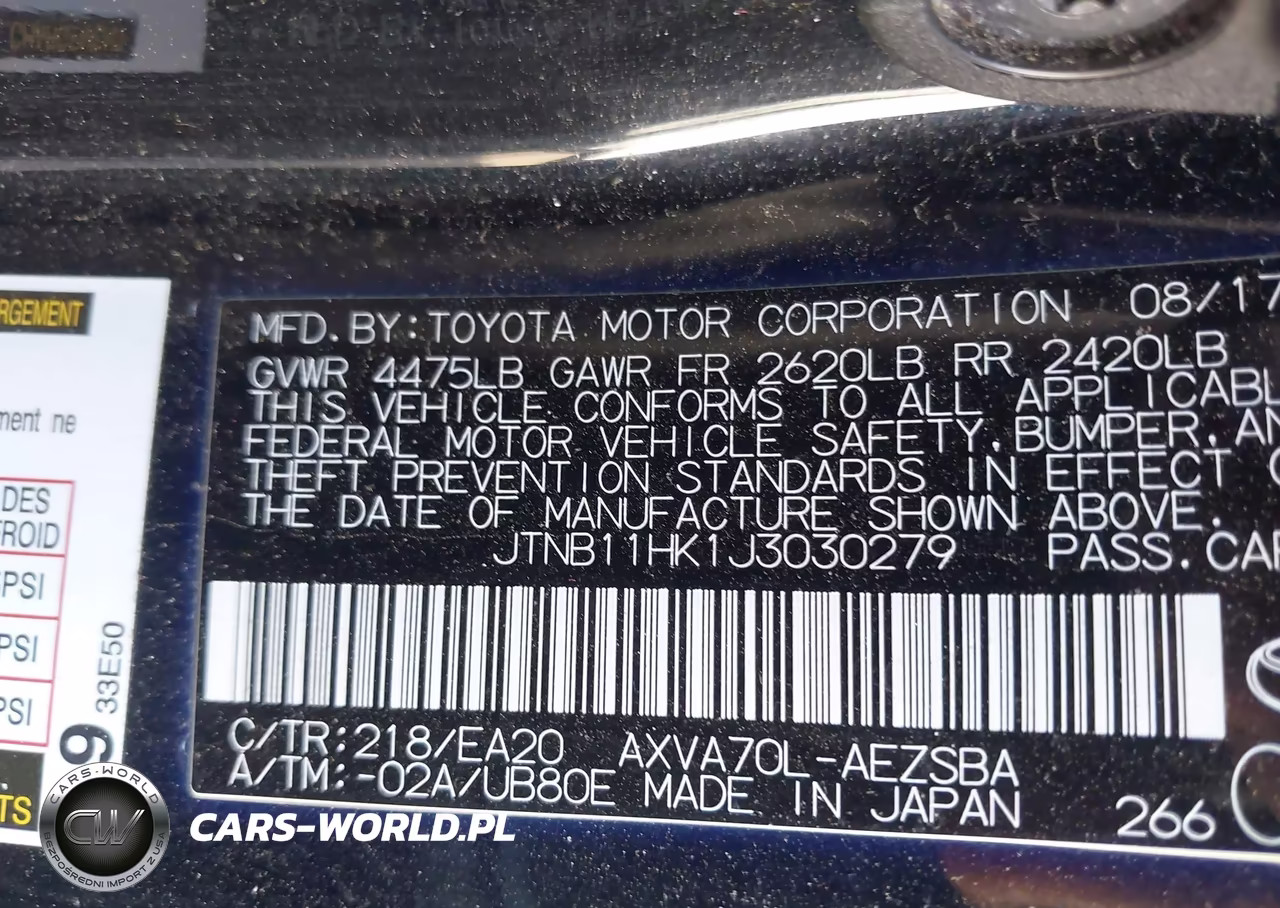 2018 Toyota Camry Se VIN:JTNB11HK1J3030279 - 9