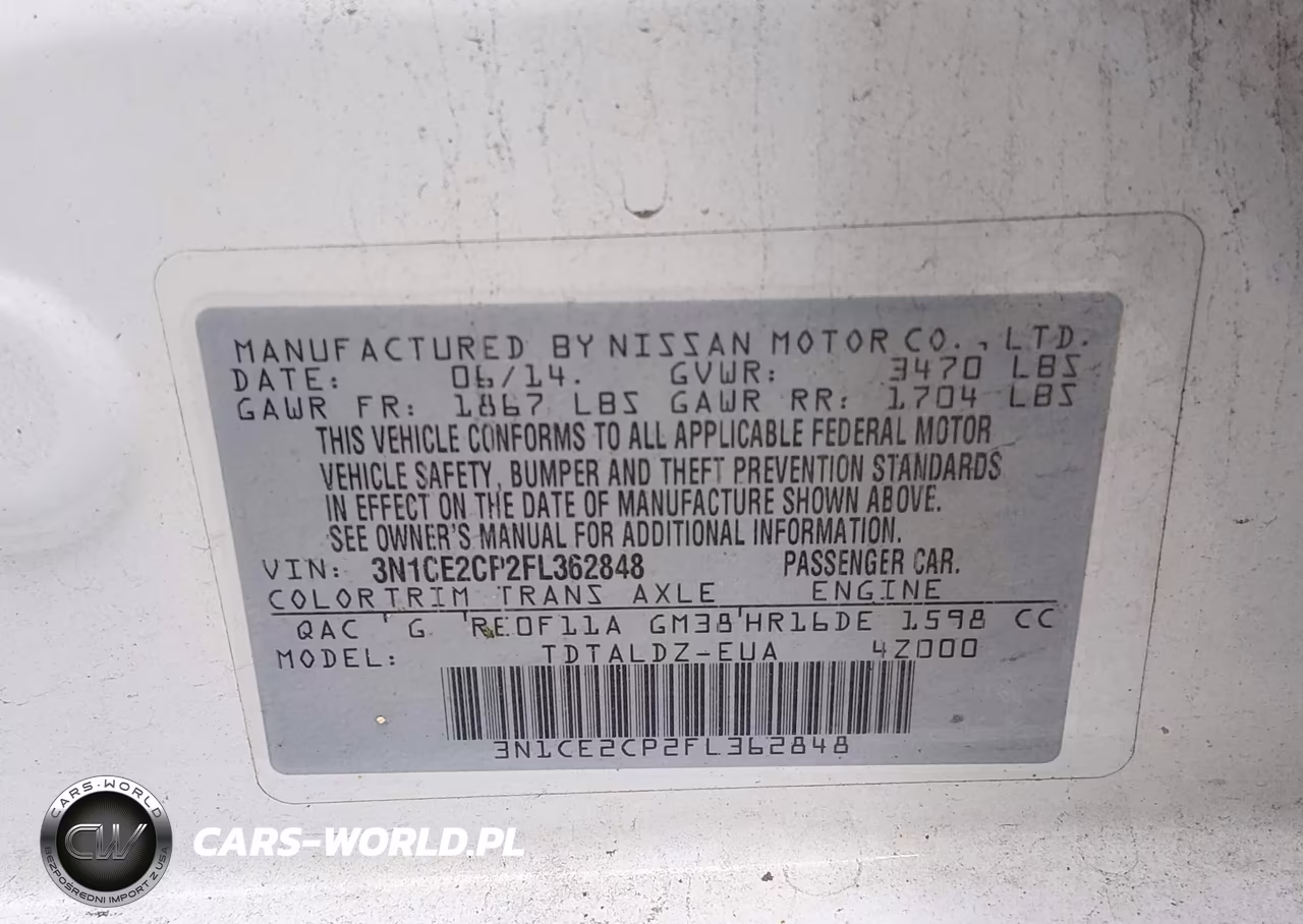 2015 Nissan Versa Note Sv VIN:3N1CE2CP2FL362848 - 9