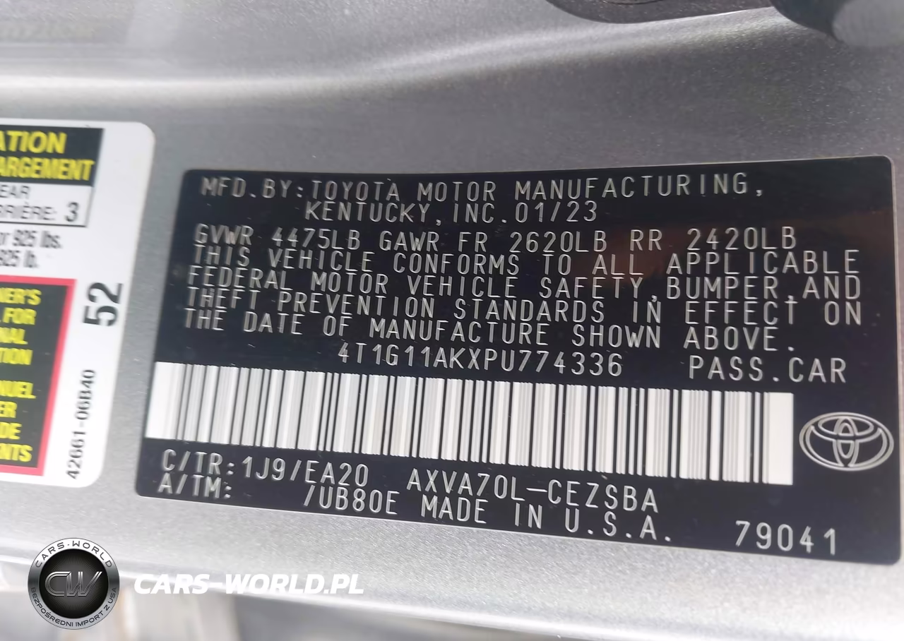 2023 Toyota Camry Se VIN:4T1G11AKXPU774336 - 9