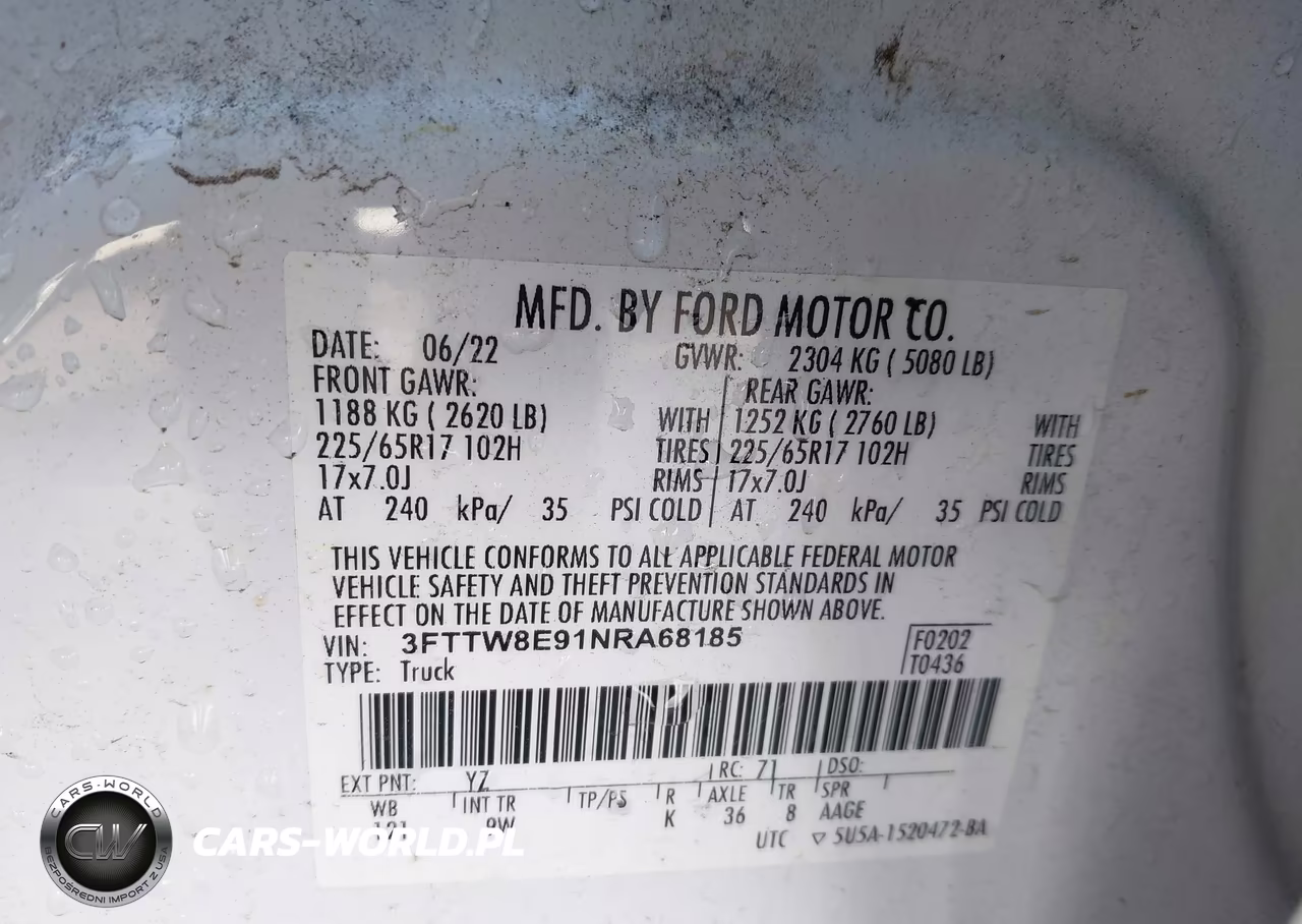 2022 Ford Maverick Xl VIN:3FTTW8E91NRA68185 - 9