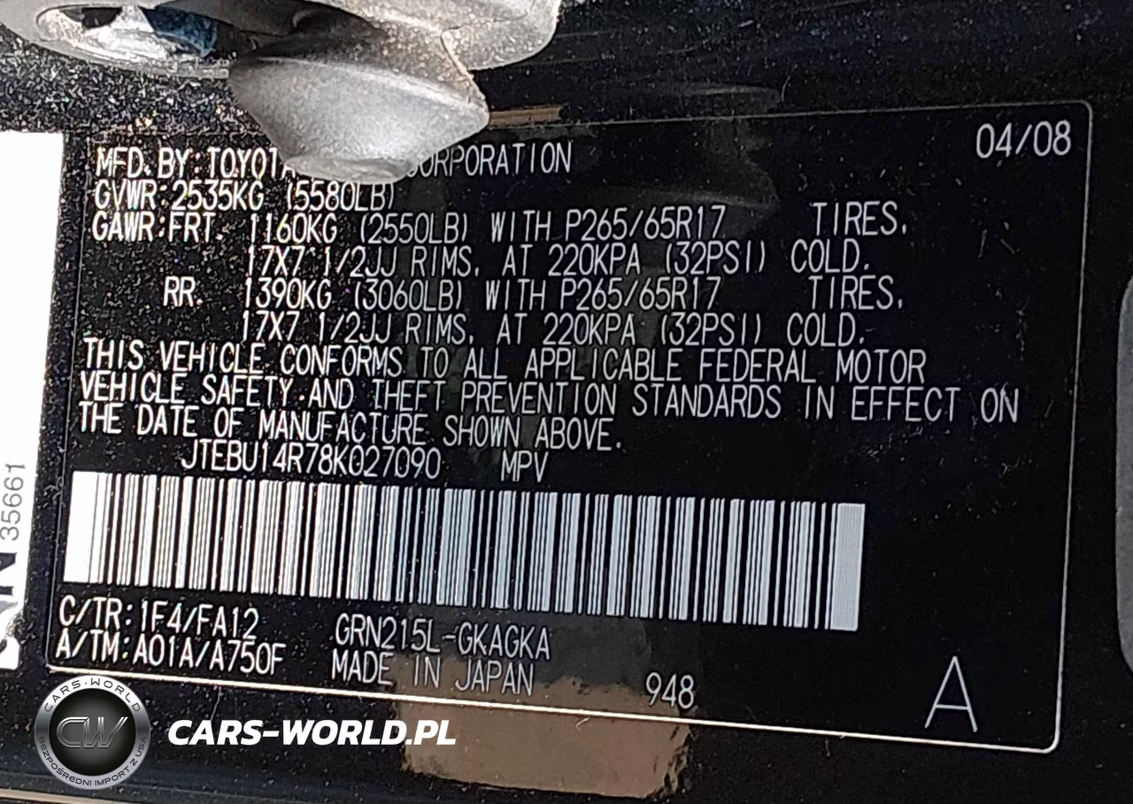 2008 Toyota 4Runner Sr5 V6 VIN:JTEBU14R78K027090 - 9