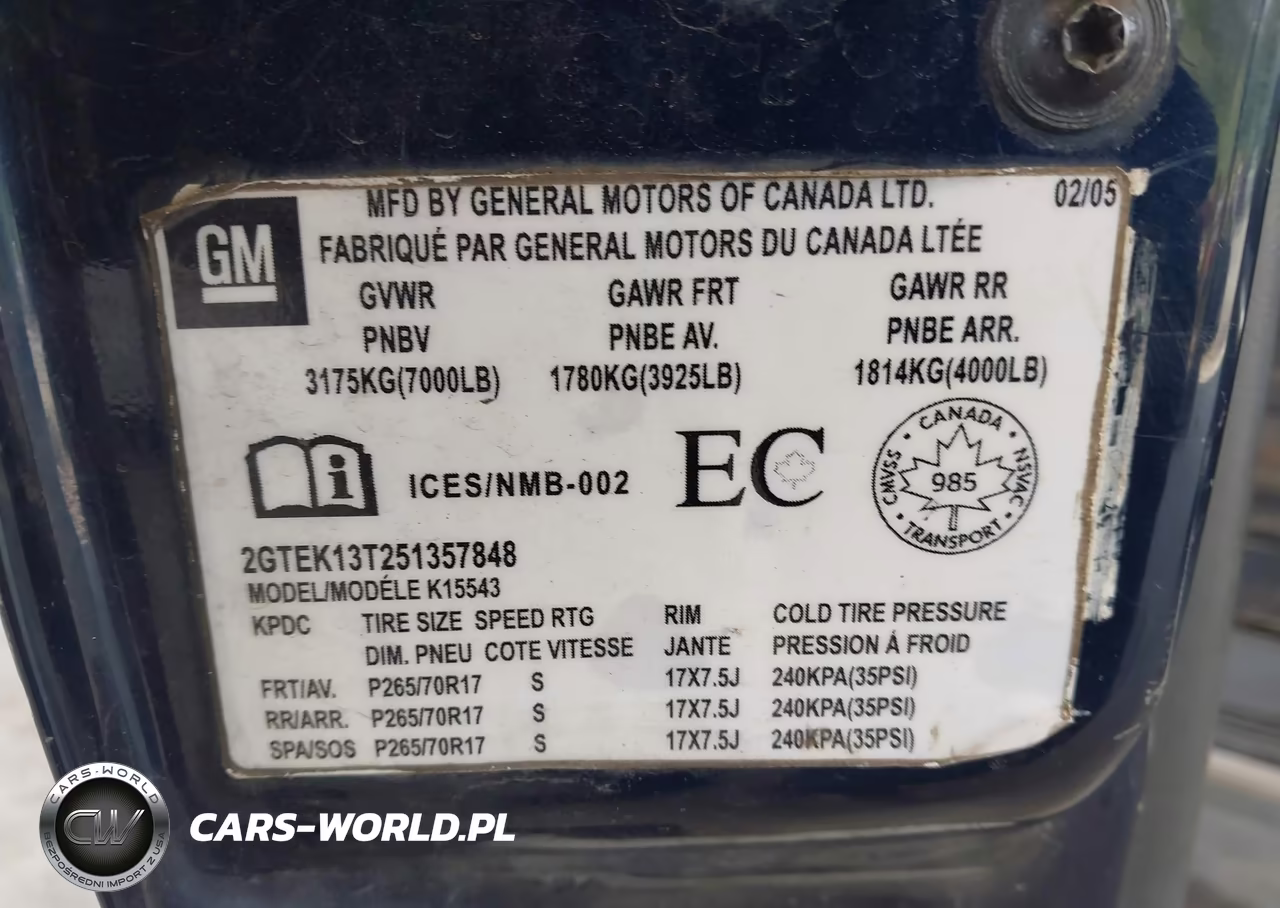2005 GMC Sierra 1500 Sle-Slt VIN:2GTEK13T251357848 - 9