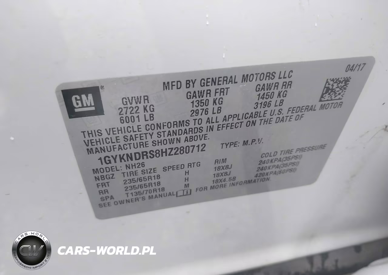 2017 Cadillac Xt5 Luxury VIN:1GYKNDRS8HZ280712 - 9