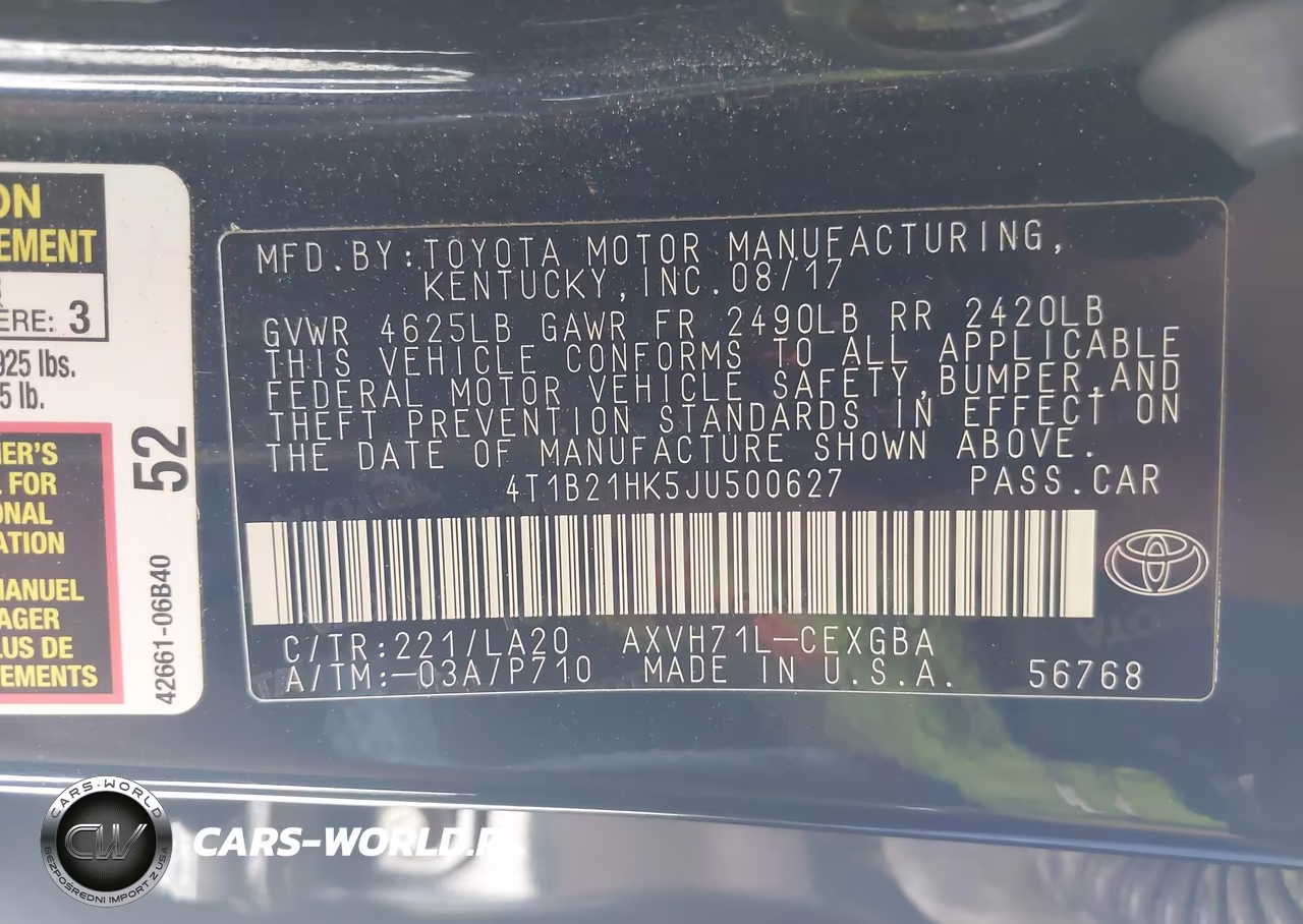 2018 Toyota Camry Hybrid Xle VIN:4T1B21HK5JU500627 - 9