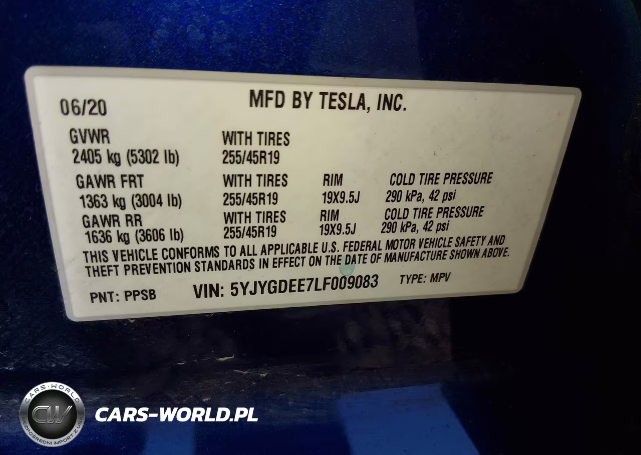 2020 Tesla Model Y Long Range Dual Motor All-Wheel Drive VIN:5YJYGDEE7LF009083 - 9