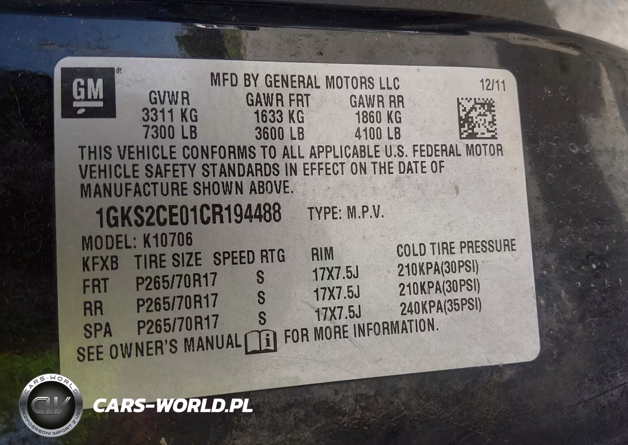 2012 GMC Yukon Slt VIN:1GKS2CE01CR194488 - 9