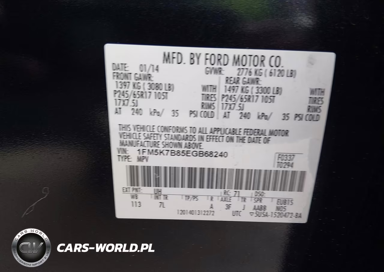2014 Ford Explorer VIN:1FM5K7B85EGB68240 - 9