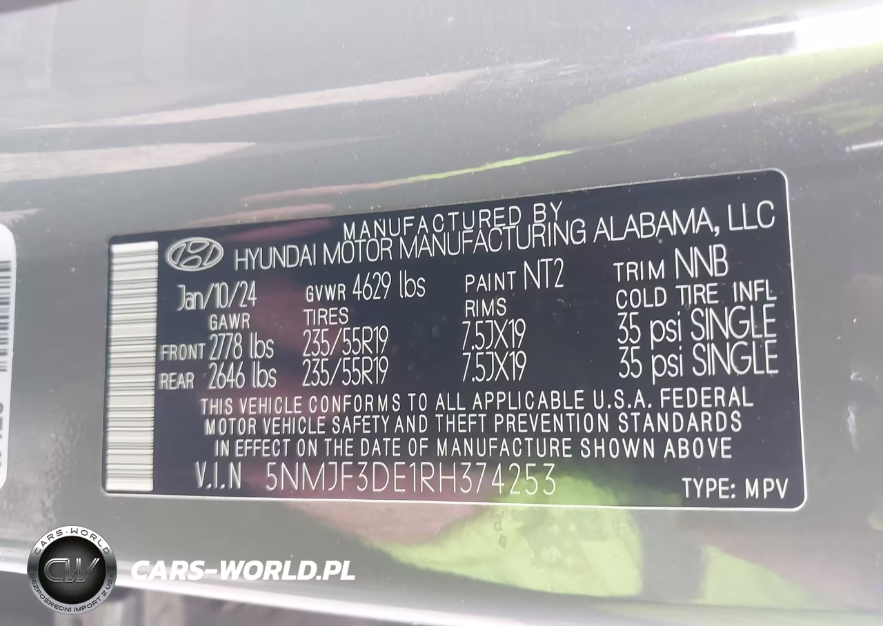 2024 Hyundai Tucson Sel VIN:5NMJF3DE1RH374253 - 9