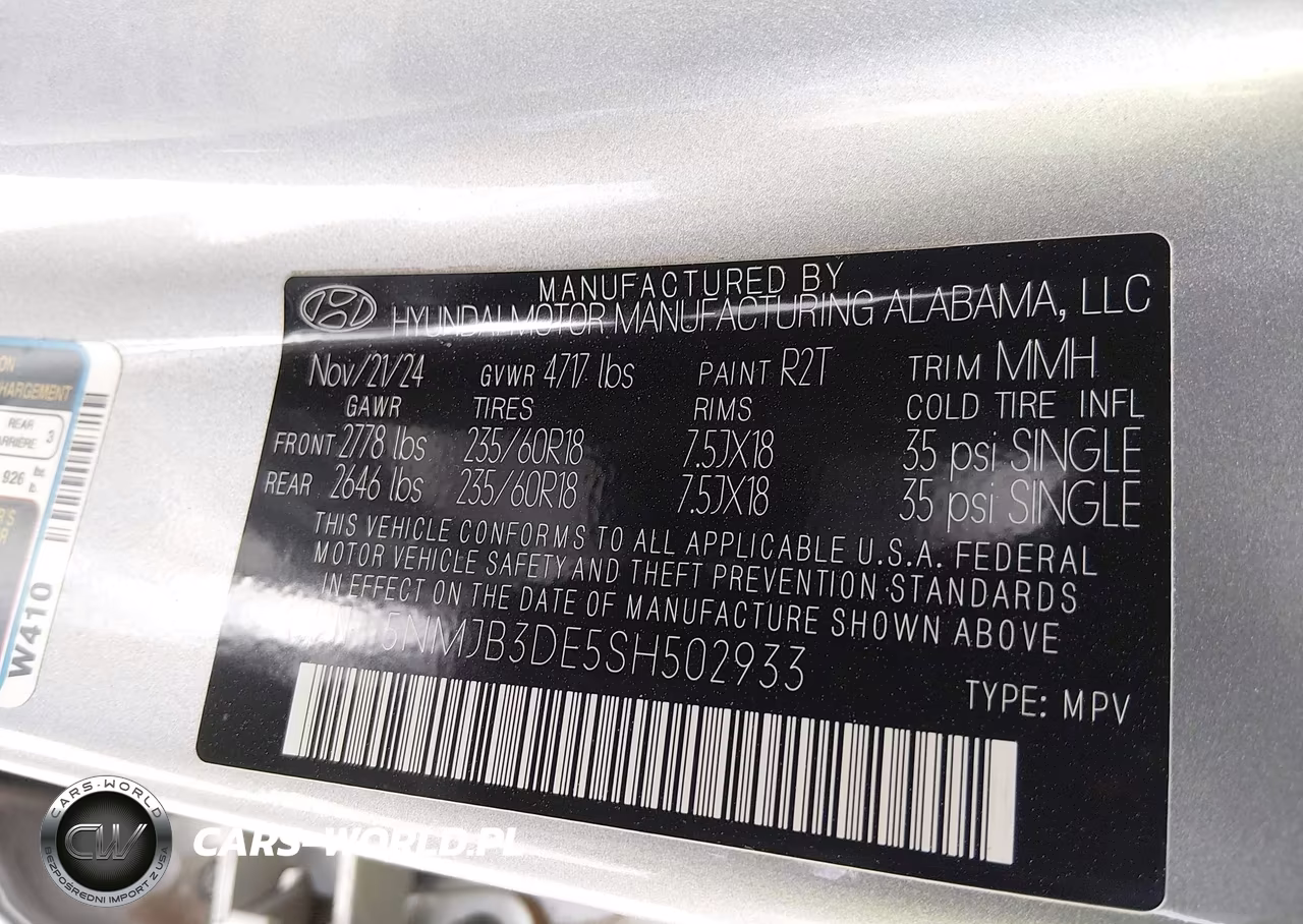 2025 Hyundai Tucson Sel VIN:5NMJB3DE5SH502933 - 9
