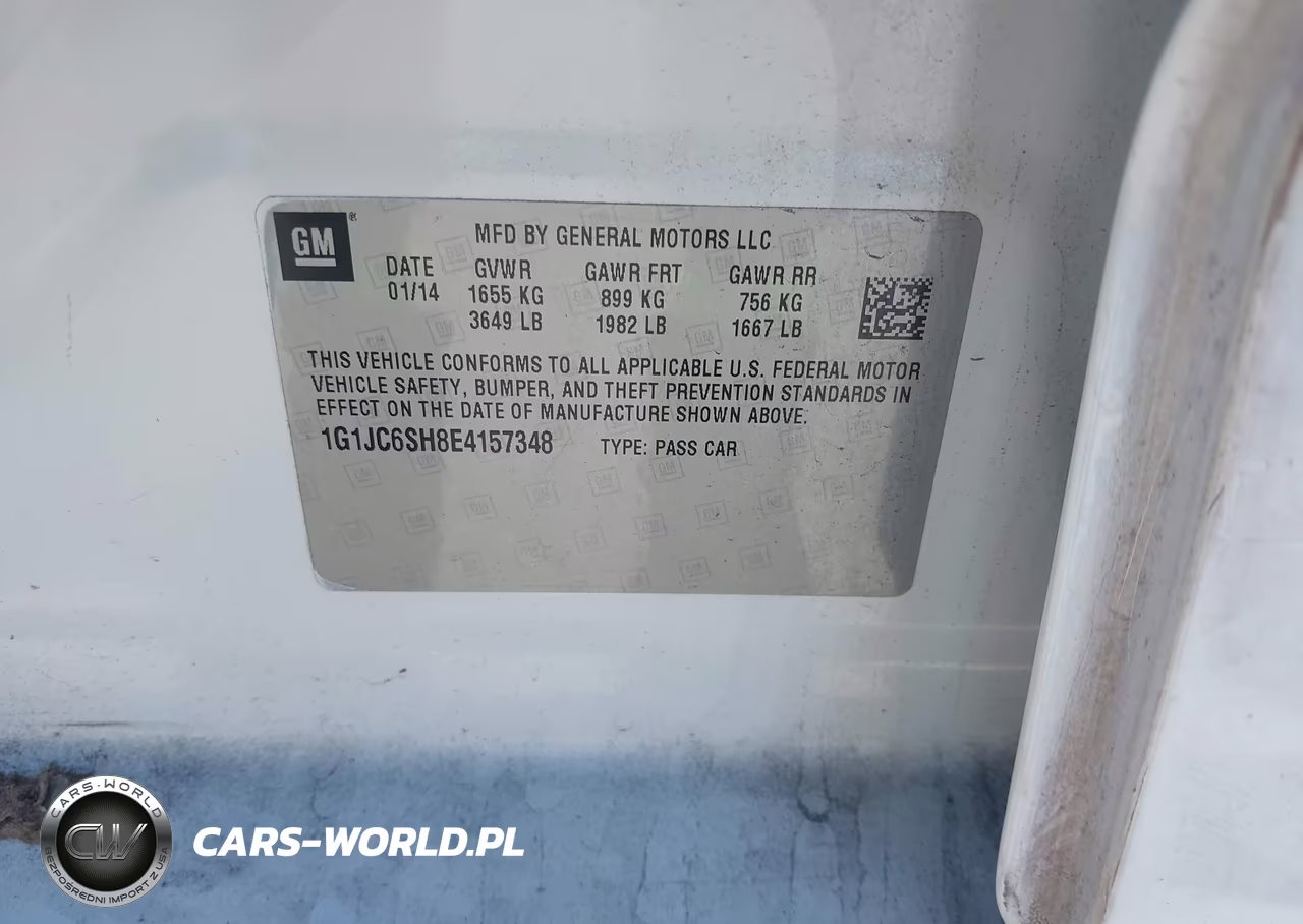 2014 Chevrolet Sonic Lt Auto VIN:1G1JC6SH8E4157348 - 9