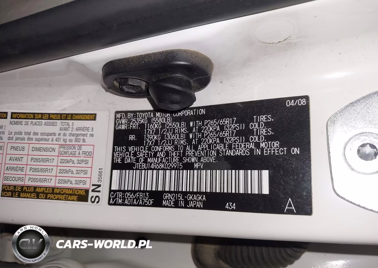 2008 Toyota 4Runner Sport V6 VIN:JTEBU14R68K029915 - 9