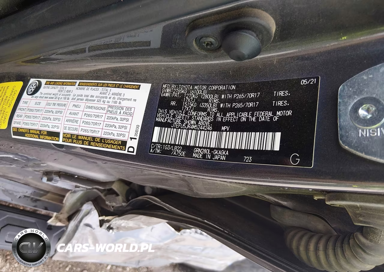 2021 Toyota 4Runner Sr5 Premium VIN:JTEFU5JR4M5244246 - 9