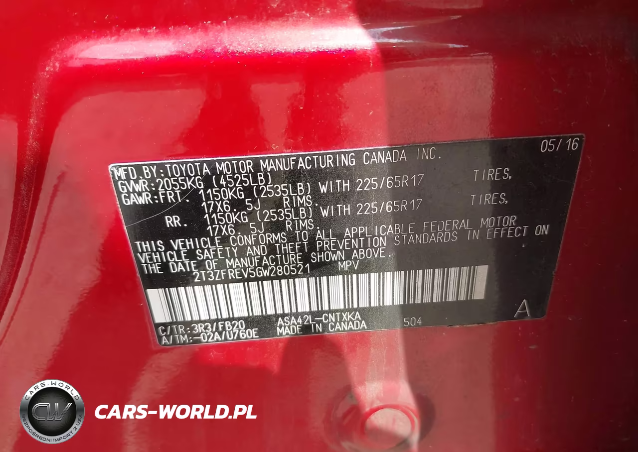 2016 Toyota Rav4 Le VIN:2T3ZFREV5GW280521 - 9