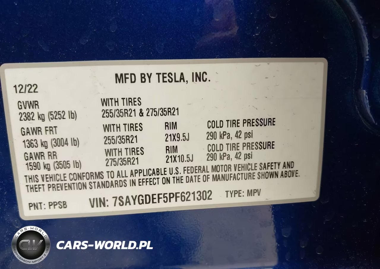 2023 Tesla Model Y Performance Dual Motor All-Wheel Drive VIN:7SAYGDEF5PF621302 - 9