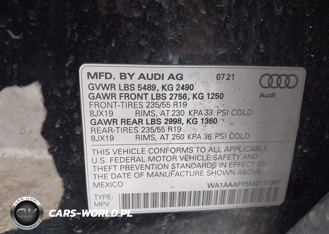2021 Audi Q5 Premium 45 Tfsi Quattro S Tronic VIN:WA1AAAFY5M2137007 - 9