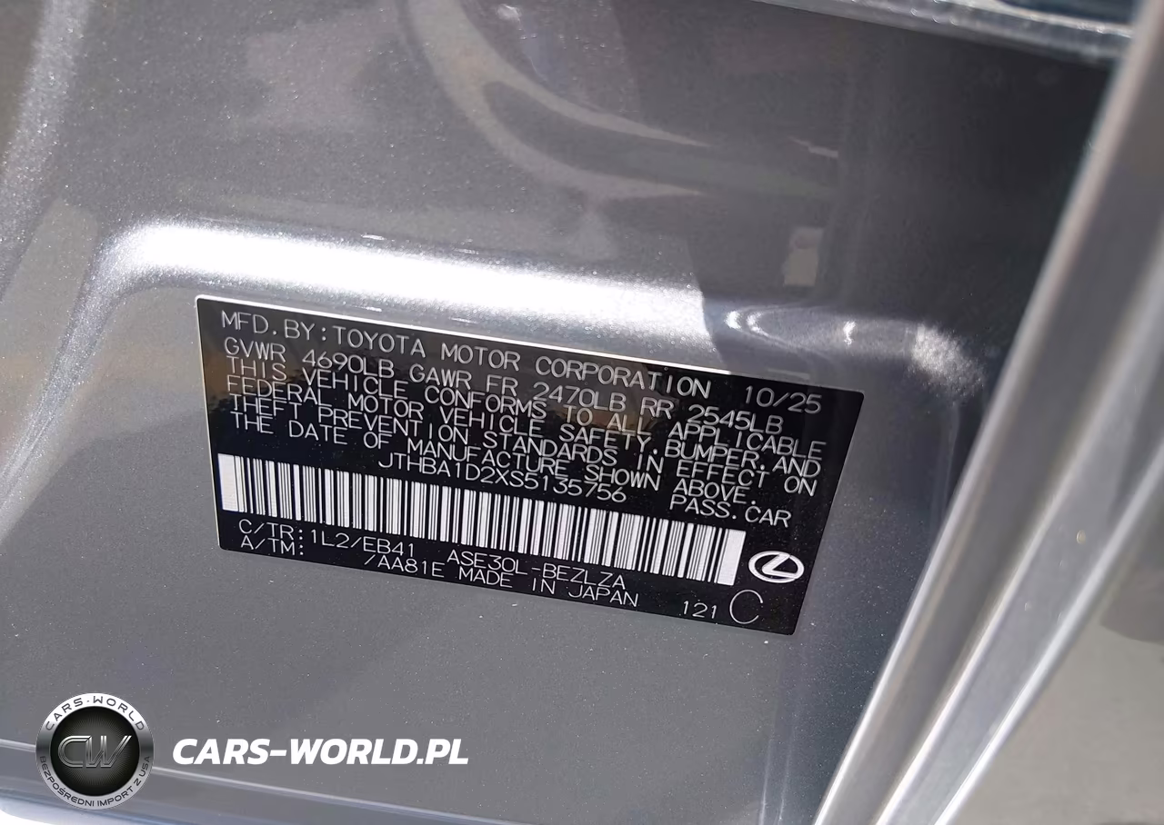 2025 Lexus Is 300 F Sport Design VIN:JTHBA1D2XS5135756 - 9