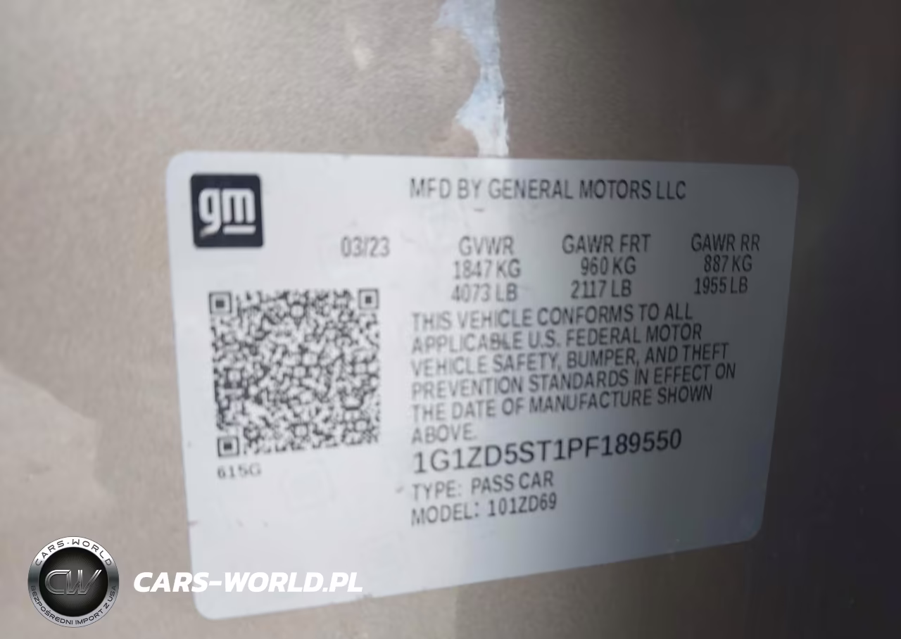 2023 Chevrolet Malibu Fwd 1Lt VIN:1G1ZD5ST1PF189550 - 9