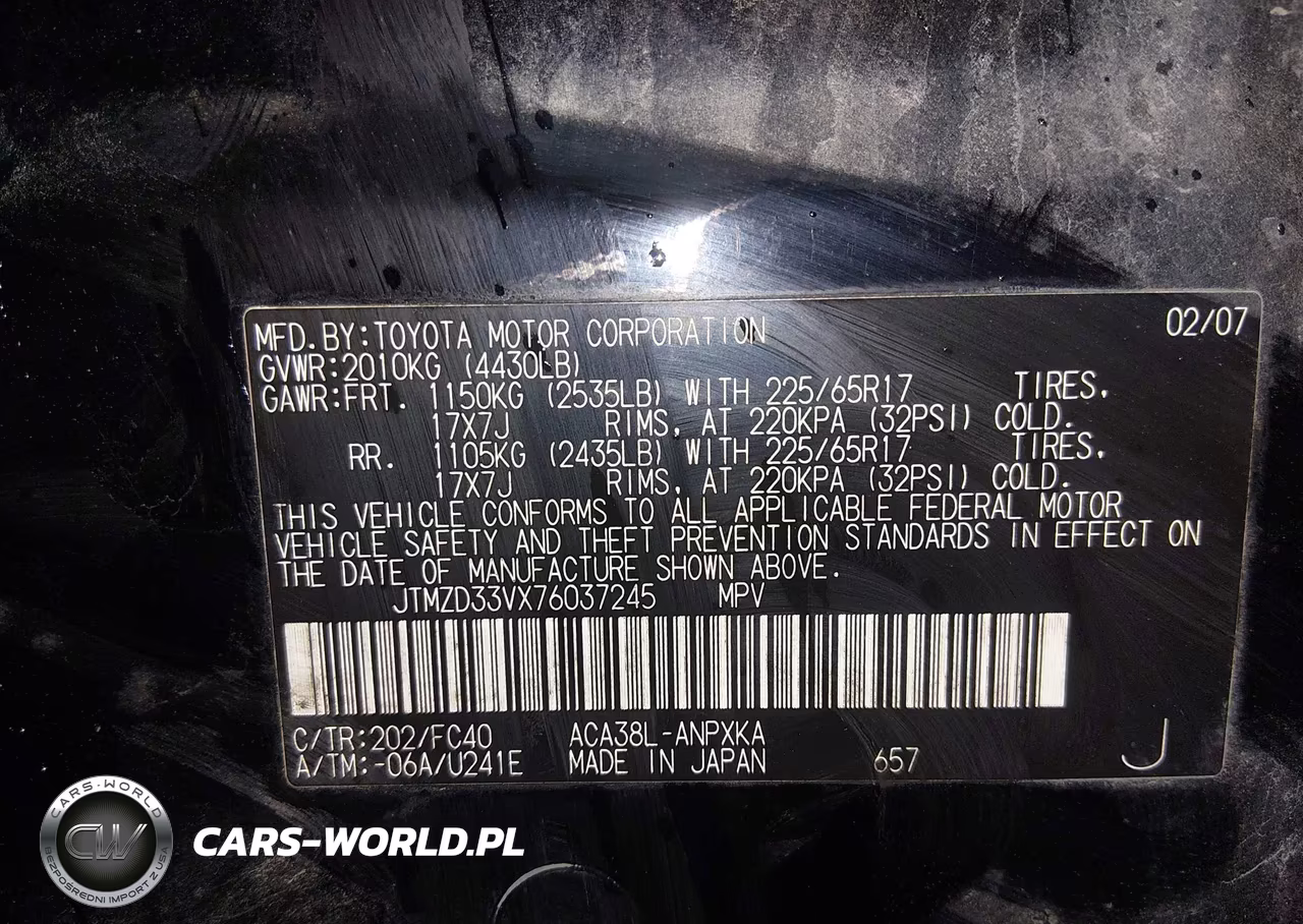 2007 Toyota Rav4 VIN:JTMZD33VX76037245 - 9