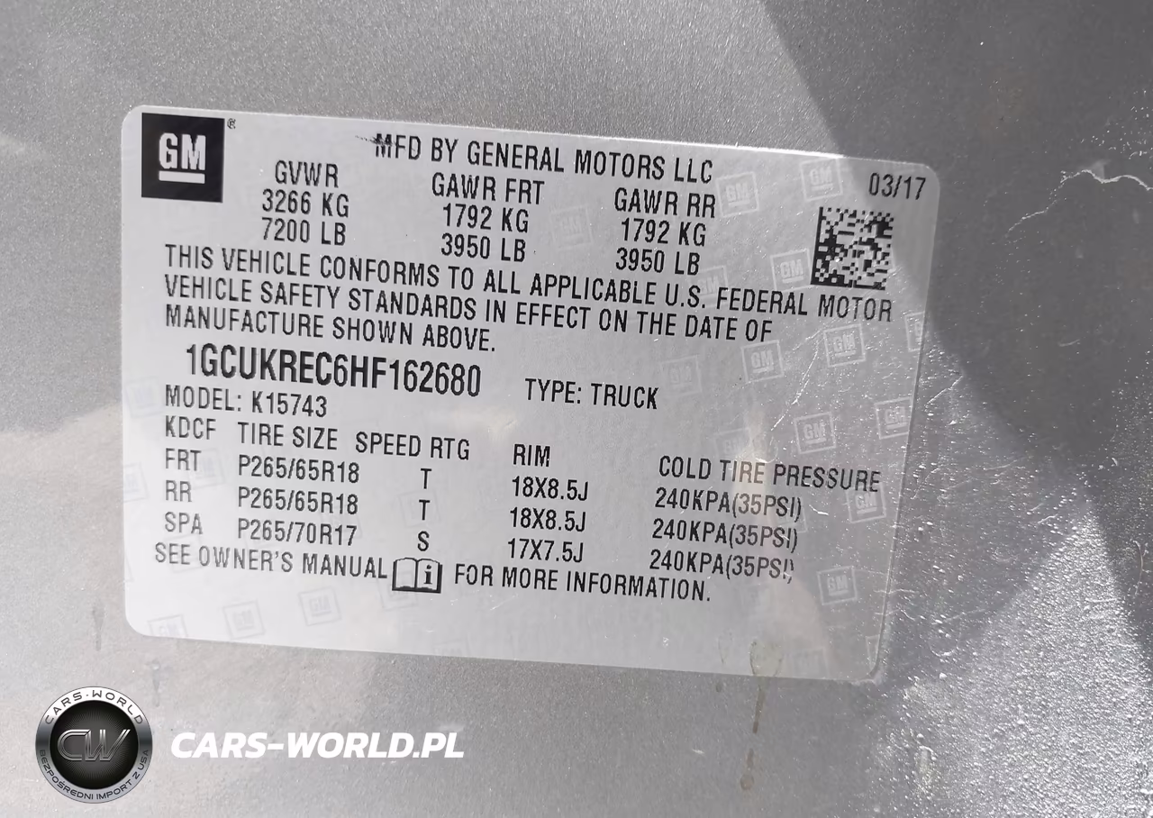 2017 Chevrolet Silverado 1500 1Lt VIN:1GCUKREC6HF162680 - 9